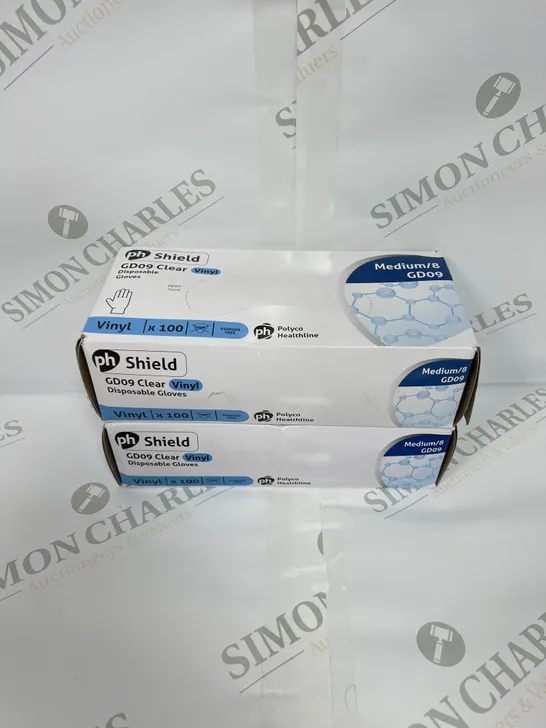 PH SHIELD MEDIUM/8 GD09 CLEAR VINYL DISPOSABLE GLOVES