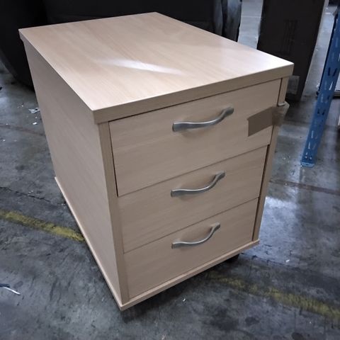 LIGHT WOOD 3 DRAWER OFFICE DRAWERS