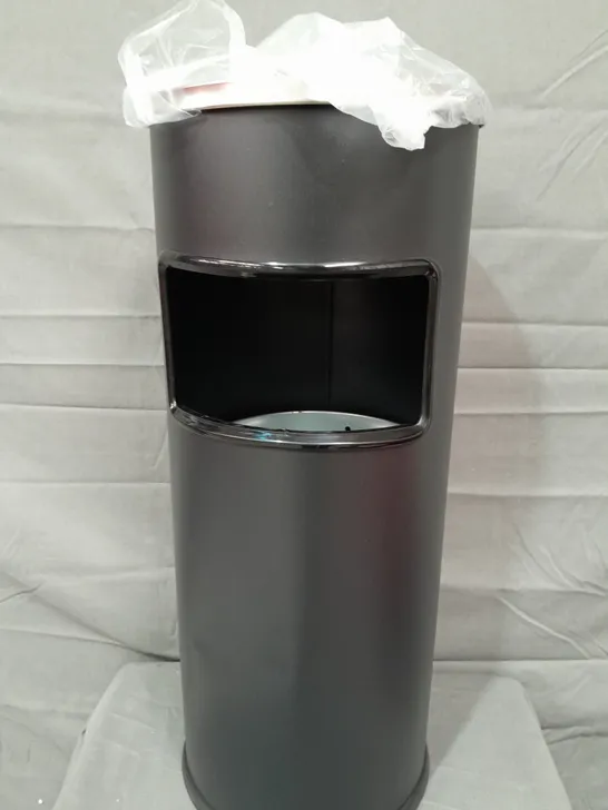 BOXED UNBRANDED DURABLE METAL WASTE BIN W. ASHTRAY