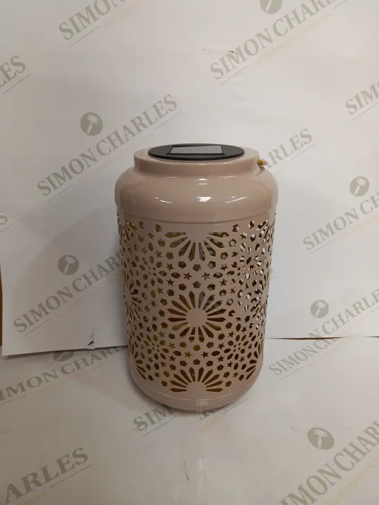 GARDEN REFLECTIONS SET OF 2 PATTERNED SOLAR LANTERNS