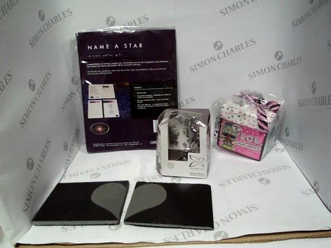 A SET OF ASSORTED GIFTS INCLUDING NAME A STAR, LOL SURPRISE GIFT BOX, SPECIAL MUM SWAROVSKI CRYSTAL AND PERSONALISED SLATE COASTERS  RRP &pound;73.97