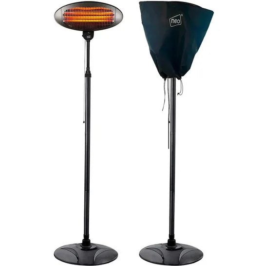 BOXED NEO OUTDOOR ELECTRIC PATIO HEATER 2KW BLACK