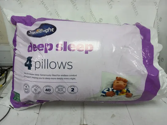 SILENTNIGHT DEEPSLEEP 4 PILLOWS IN WHITE