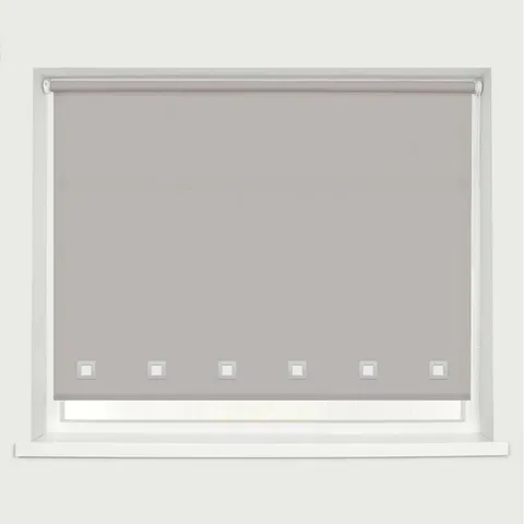 BOXED SQUARE EYELET DAYLIGHT OUTDOOR SEMI-SHEER ROLLER BLINDS