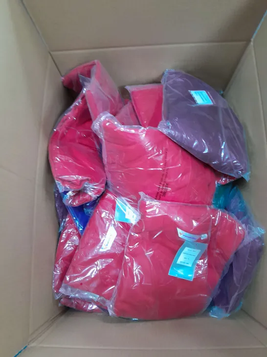 LARGE BOX OF ASSORTED SHOOL JUMPERS IN VARIOUS SIZES AND COLOURS