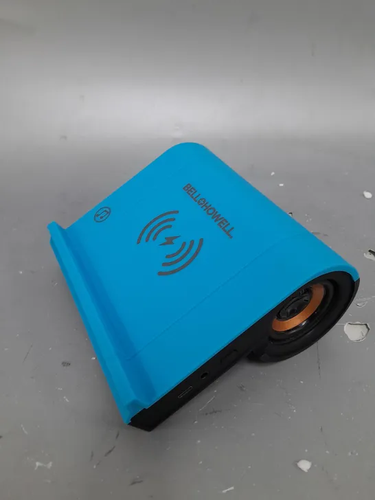 BOXED B&H BLUE WIRELESS CHARGER AND SPEAKER