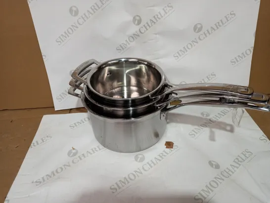 LE CREUSET STAINLESS STEEL SAUCEPAN SET