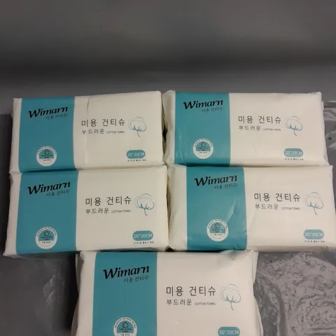 WIMARN X5 PACKS SOFT COTTON TOWELS 