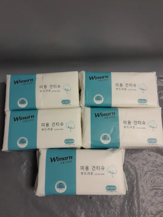 WIMARN X5 PACKS SOFT COTTON TOWELS 