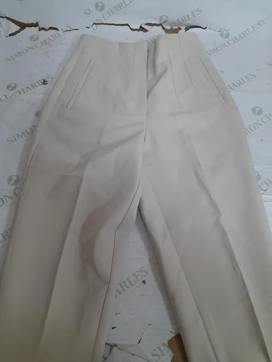 ZARA SMART CREAM WOMENS PANTS - XS