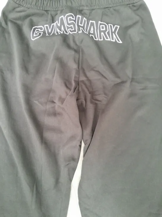 GYM SHARK STRENGTH DEPARTMENT GRAPHIC JOGGERS IN BLACK SIZE MEDIUM