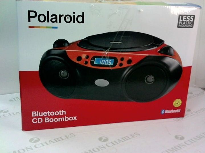 Lot 2024 POLAROID BLUETOOTH CD BOOMBOX Simon Charles Auctioneers