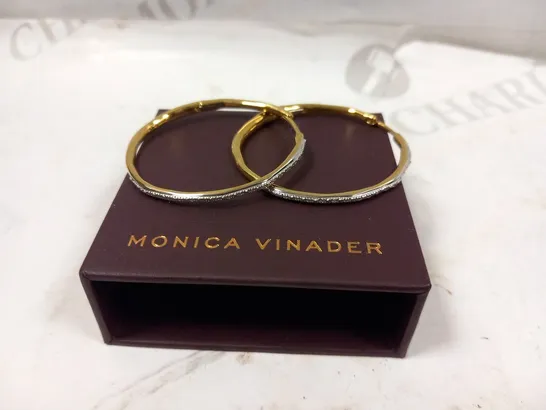 BOXED MONICA VINADER GOLD HOOP EARRINGS