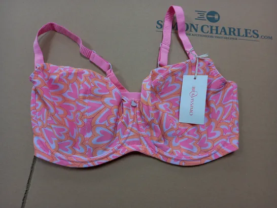 BRAVISSIMO DELILAH BRA HEART PRINT - UK 38G