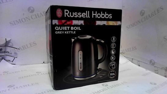 RUSSELL HOBBS QUIET BOIL GREY KETTLE
