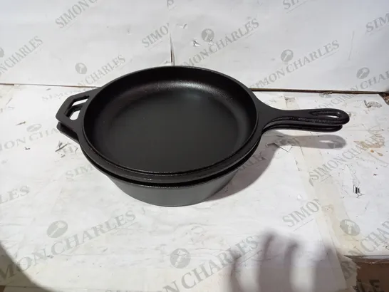 LODGE 3.2 QUART PRE-SEASONED CAST IRON COMBO COOKER