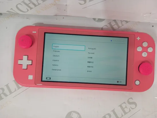 NINTENDO SWITCH LITE HANDHELD GAMES CONSOLE IN PINK