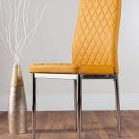 4X MILAN DINING CHAIRS IN MUSTARD