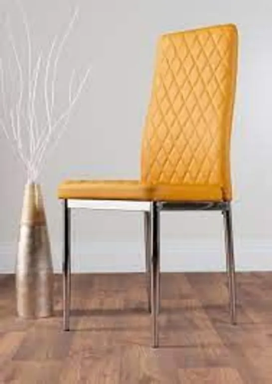 4X MILAN DINING CHAIRS IN MUSTARD