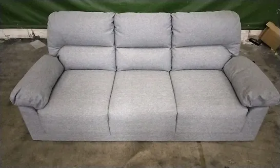 DESIGNER LIGHT GREY FABRIC 3 SEATER SOFA