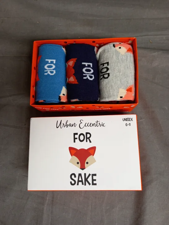 URBAN ECCENTRIC "FOR FOX SAKE" SOCKS IN MULTICOLOUR UNISEX SIZE 6-11