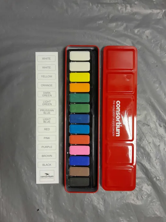 CONSORTIUM BOX OF APPROX 20 WATERCOLOUR TINS