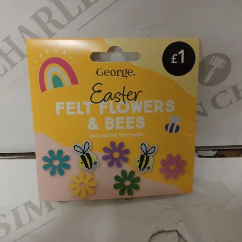 LOT OF 10 BOXES OF BRAND NEW EASTER FELT FLOWERS AND BEES (12 PACKS IN EACH BOX) (51270236)