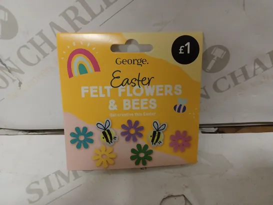 LOT OF 10 BOXES OF BRAND NEW EASTER FELT FLOWERS AND BEES (12 PACKS IN EACH BOX) (51270236)