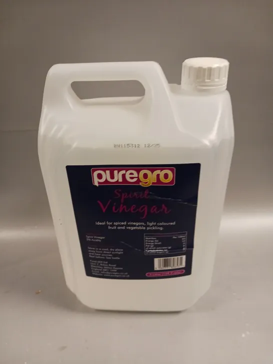 SEALED PUREGRO SPIRIT VINEGAR - 5L