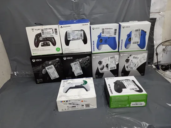 10 ASSORTED GAMING CONTROLLERS TO INCLUDE PLAYSTATION AND XBOX 