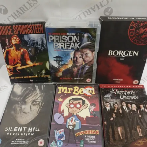 APPROXIMATELY 15 ASSORTED DVD FILM/TV SERIES DISKS TO INCLUDE PRISON BREAK, SILENT HILL, VAMPIRE DIARIES ETC 