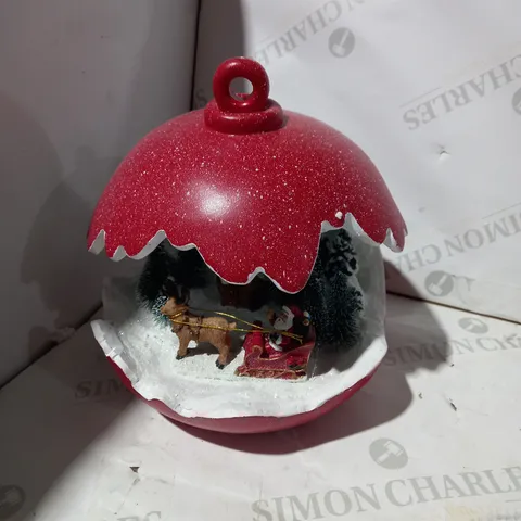 SANTAS EXPRESS PRE-LIT SPHERE WITH CHRISTMAS CHARACTER SCENE