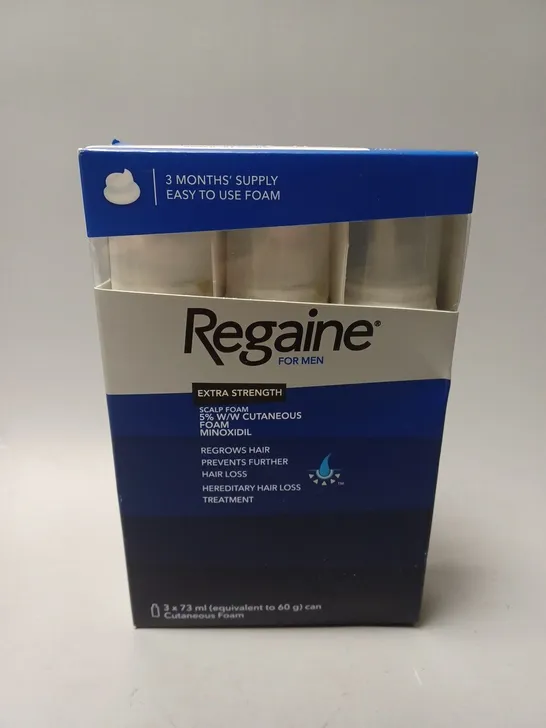 SEALED REGAINE MENS EXTRA STRENGTH SCALP FOAM 219ML