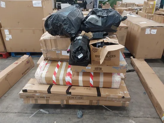 PALLET OF ASSORTED INCOMPLETE FURNITURE AND HOUSEHOLD ITEMS 