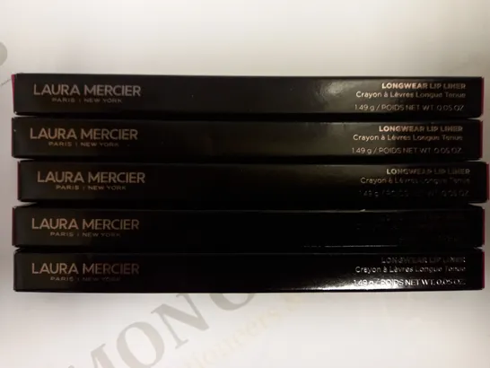 LOT OF 5 LAURA MERCIER LONGWEAR LIP LINER - GRAPEFRUIT