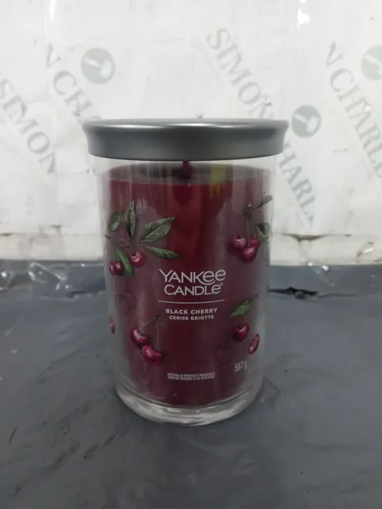 BLACK CHERRY SIGNATURE LARGE TUMBLER YANKEE CANDLE