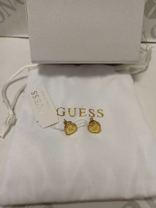 GUESS FINE HEART STUD EARRINGS  RRP £39