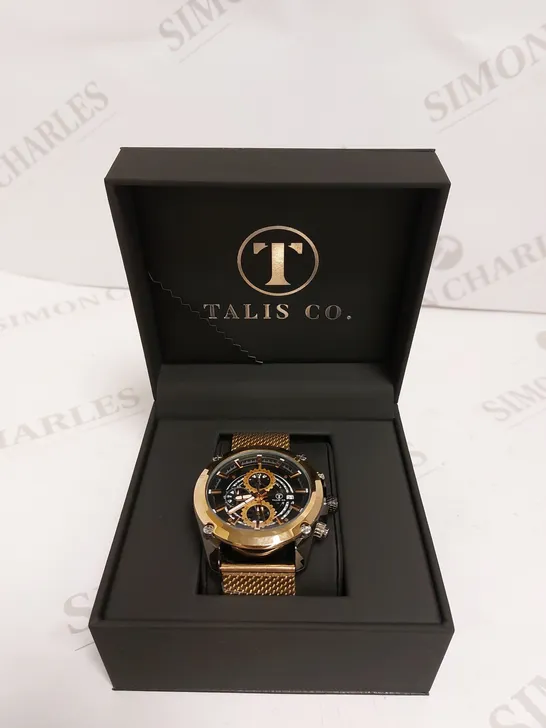 MENS TALIS CO T8120 WATCH – CHRONOGRAPH MOVEMENT – STAINLESS STEEEL STRAP – LIMITED EDITION MODE