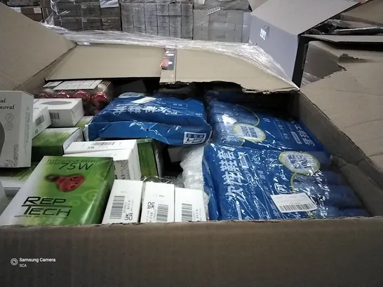 PALLET OF ASSORTED ITEMS TO INCLUDE A REDOXON SET, A PHONE PROTECTOR SET, A INFRARED LAMP AND A CRYSTAL HAIR REMOVAL SET