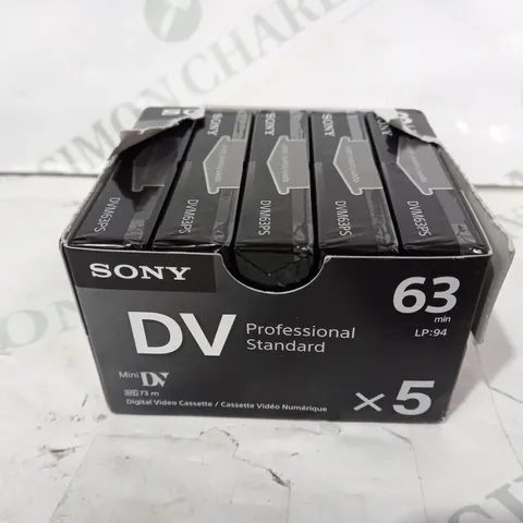 SONY MINI DV PROFESSIONAL STANDARD DIGITAL VIDEO CASSETTE (BOX OF 5)