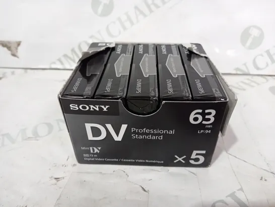 SONY MINI DV PROFESSIONAL STANDARD DIGITAL VIDEO CASSETTE (BOX OF 5)