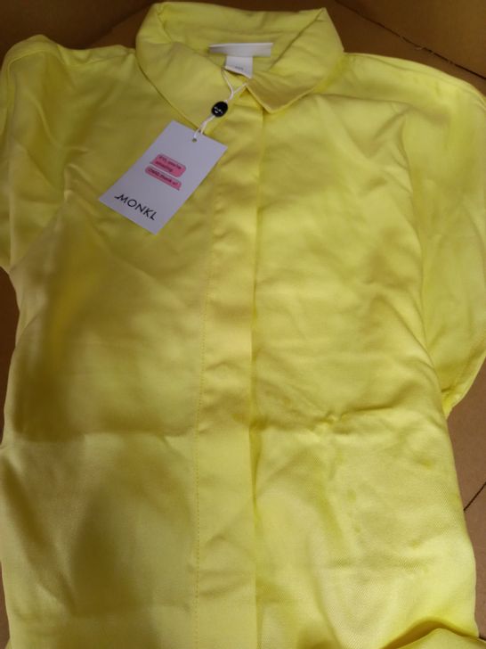 MONKL YELLOW BUTTON THROGH SHIRT DRESS - XXS