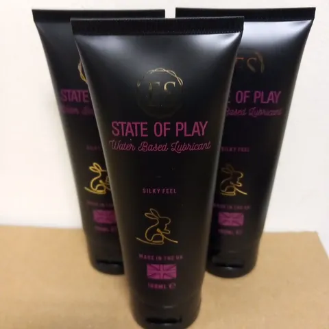 12 TUBS OF ES STATE OF PLAY WATER BASED LUBRICANT SILKY FEEL 100ML(2 BOXES)