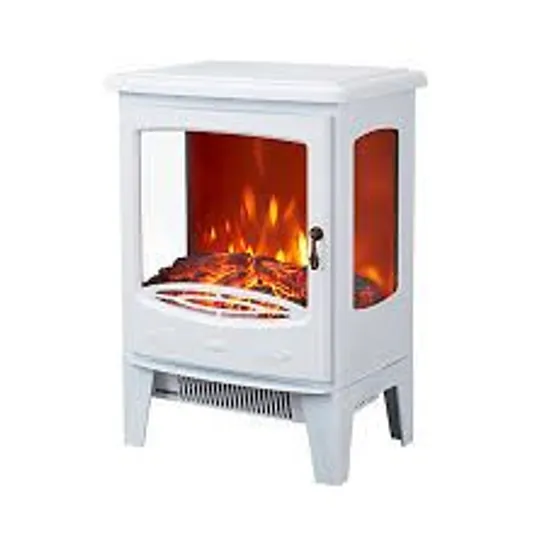 BOXED NEO GLASS WINDOW ELECTRIC FIRE WITH FLAME EFFECT - WHITE (1 BOX)