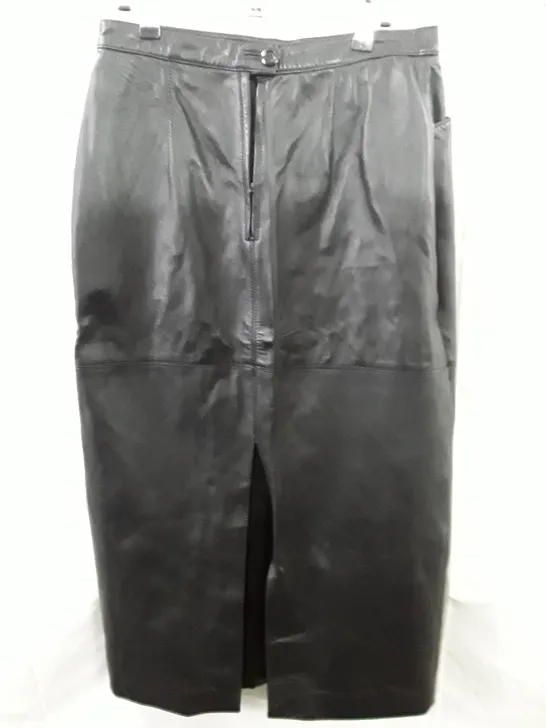 LAKELAND FINE LEATHER LONG LINE SKIRT - 14