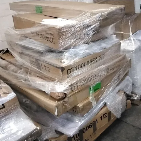 PALLET OF ASSORTED BOXED DINING FURNITURE PARTS