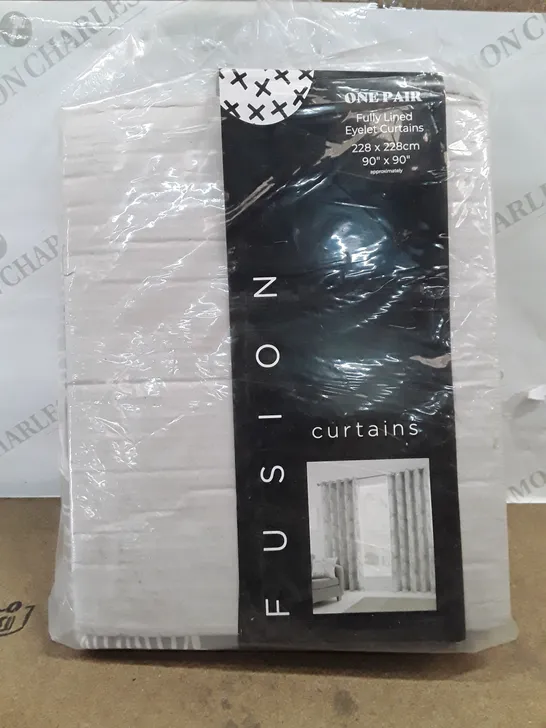 FUSION MATTEO FULLY LINED EYELET CURTAINS -228CM - 228CM