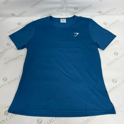 GYMSHARK SHORT SLEEVED TRAINING T SHIRT IN BLUE SIZE MEDIUM