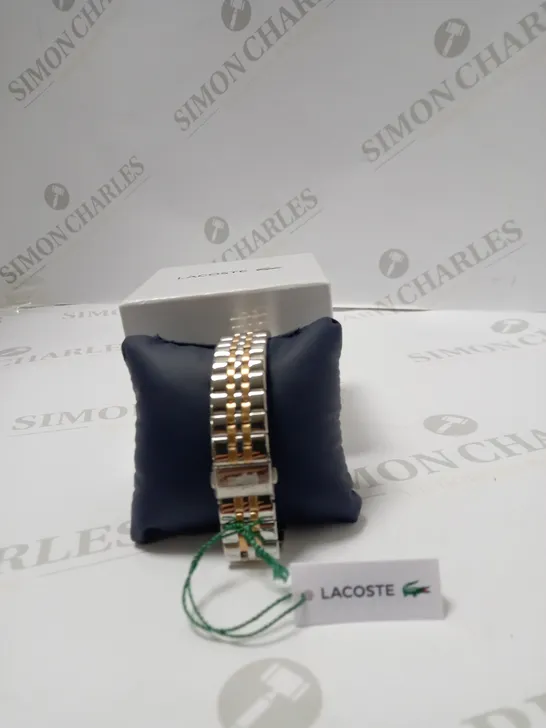 LACOSTE BLUE AND ROSE GOLD DETAIL DIAL T RRP £159