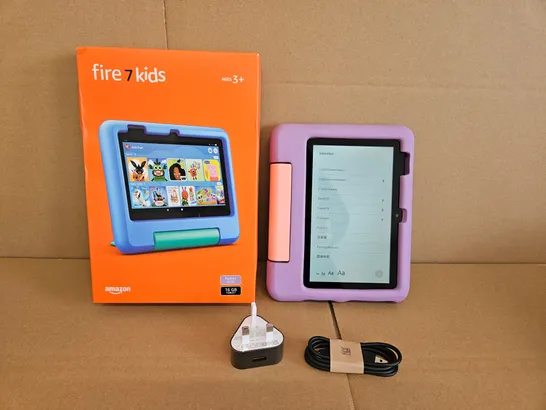 AMAZON FIRE 7 KIDS 16GB TABLET WITH PURPLE CHILD SAFE CASE